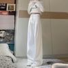 Spring New Small White Straight Jeans Women's Loose High Waist Skinny Versatile Wide Leg Pants