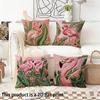 Rosa Tropischer Flamingo Thema Doppelseitig Bedruckte Kissenhülle Kurzer Plüsch Geeignet für Wohnzimmer Schlafzimmer Wurfkissenhülle