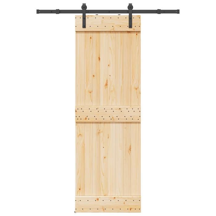 VidaXL Sliding Door and Hardware Kit 70x210 Cm Solid Pine 3332652