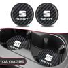 ADR1 2pcs Car Coaster Waterproof Non-Slip Mats Water Cup Pads For Tarraco Arona Ateca Ibiza Toledo Mii Leon Arosa Exeo ST FR