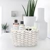 Set Of 2 Cotton Rope Woven Basket Set Soft Textured Storage Solution For Toy Magazines Bathroom Essential
