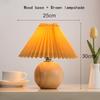 Vintage Pleated Table Lamp with LED E27 Tricolored Bulb Ceramic Base  AU US EU UK Plug Cute Decorative Night Light for Bedroom