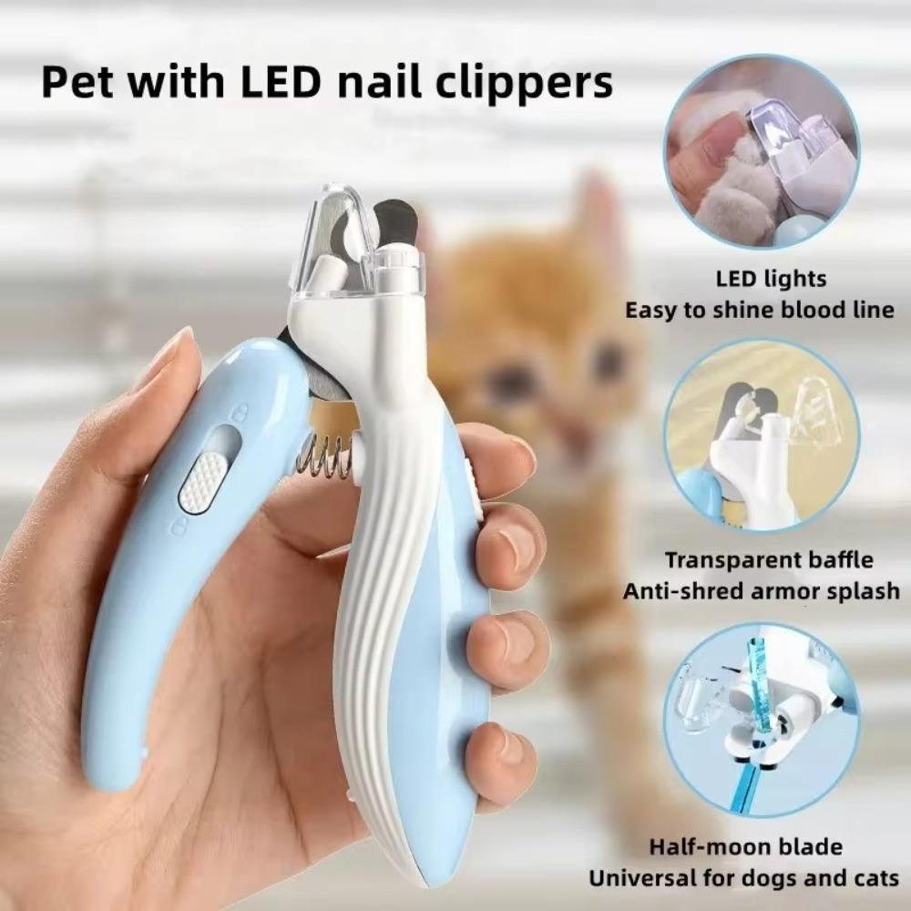 With Led Light Pet Nail Clippers Electric Labor-Saving Paw Nail Trimmer Professional Convenient Pet Claw Grooming Scissors