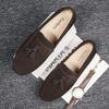 2025 Suede Leather Shoes Loafers Men Flats Slip On Male Driving Mocassim Masculino Men Casual Shoes Fashion Dress Footwear