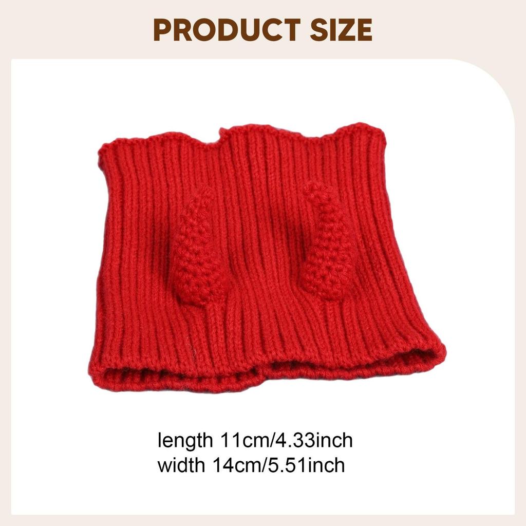 Dog Winter Hat Yarn Knitted Warm Head Wrap Pet Cap Accessories for Dogs Outdoor or Indoor Use