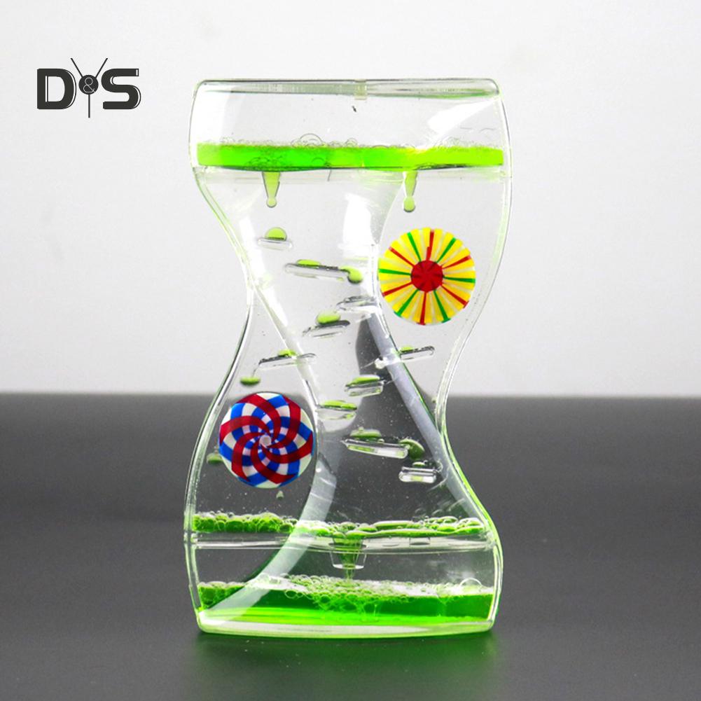 DYS Heminredning Rörlig Droppolja Timglas Flytande Bubbeltimer Leksak för Barn Skrivbord