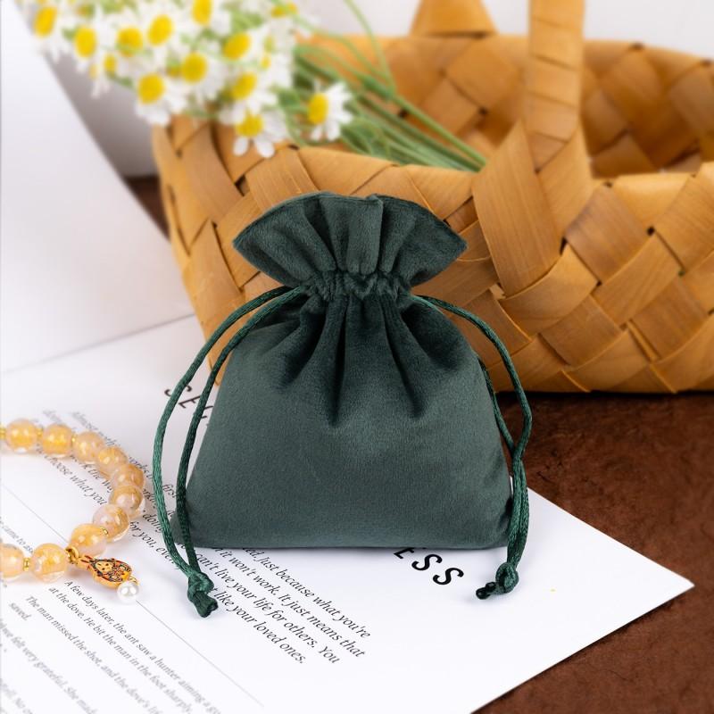Velvet Jewelry Pouch Drawstring Gift Bag Earrings Rings Necklaces Small Accessories Storage