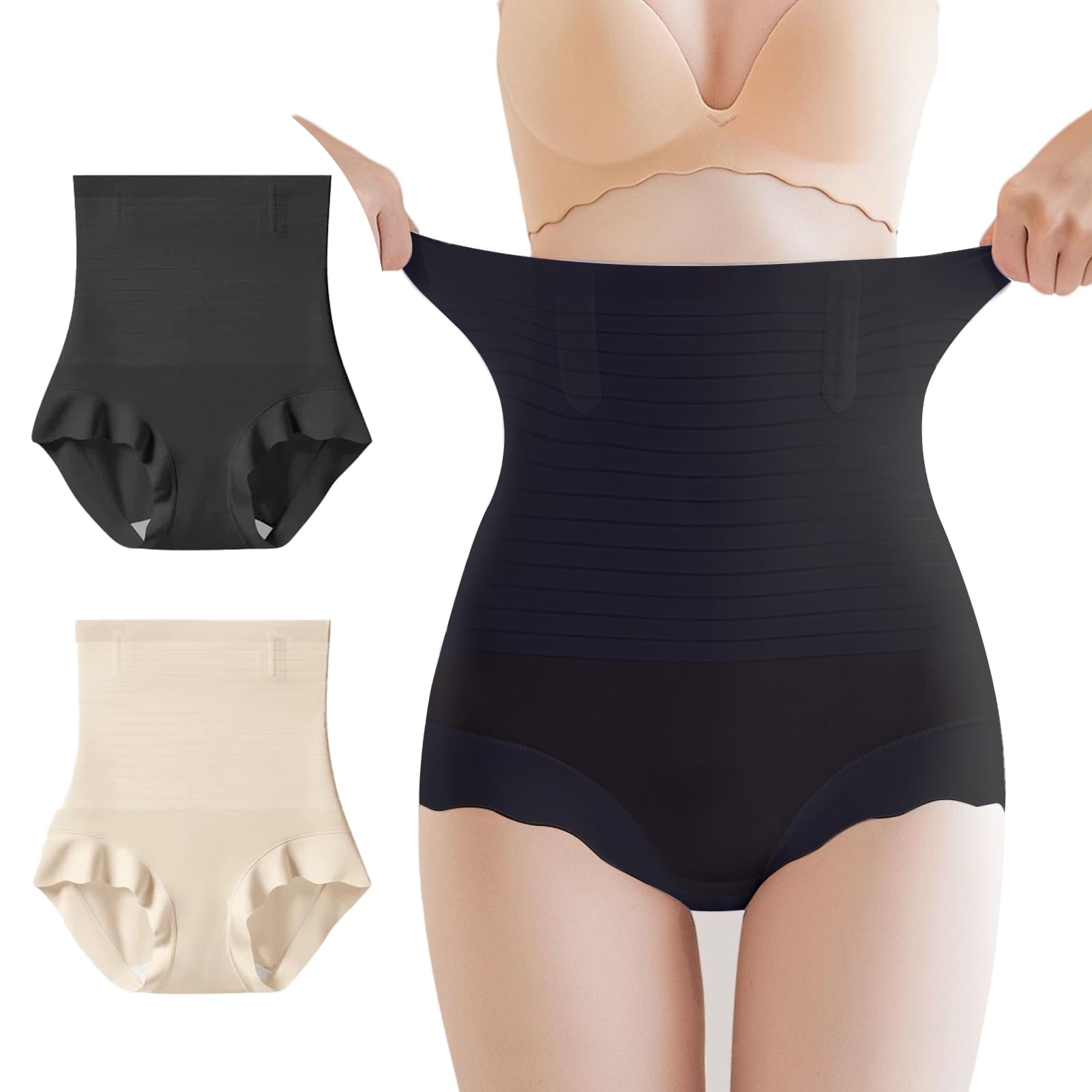 

High Stomach to the touch 3 in x Stomach support x Pelvic and Compression Summer Set of 2 [SHUIII] Girdle, Waist, Shorts, Women s Shapewear, [Cool &