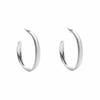 Damen Sterling Silber Mid-Ear Creolen, Kreisdesign mit S925 Silbernadel - Elegant und Einzigartig.