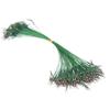 100PCS Fishing Leader Swivels Snap Anti Corroison Hard Steel Wire Leader for Saltwater 25cm / 9.8in