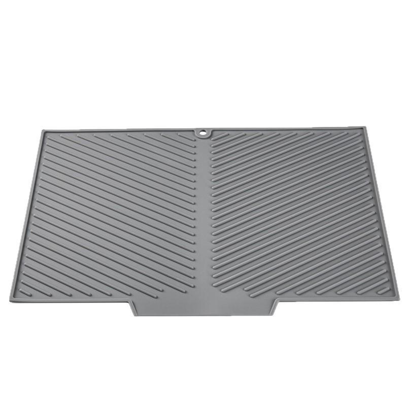 Universal Size Silicone Kitchen Draining Mat Heat Resistant Non-Slip Pad for Dish Drying Counter Dining Table Home