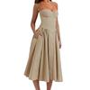 Women's Clothing, New Spring Models In Europe and America, French Elegant Retro Solid Color Suspender Dress