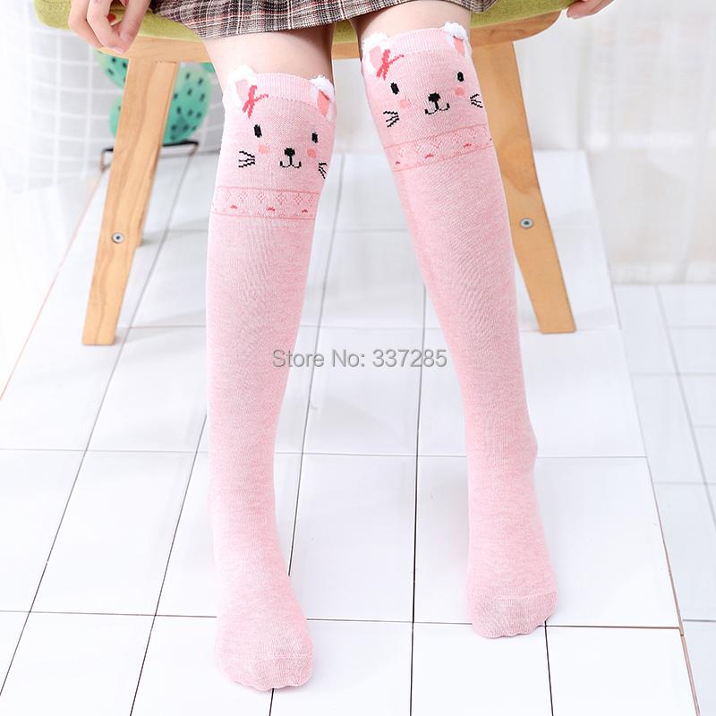 Children warmer ankle short lovely socks Cartoon Cute Kids Girl Knee High Socks infant cotton Baby Animal Over Knee Socks girls