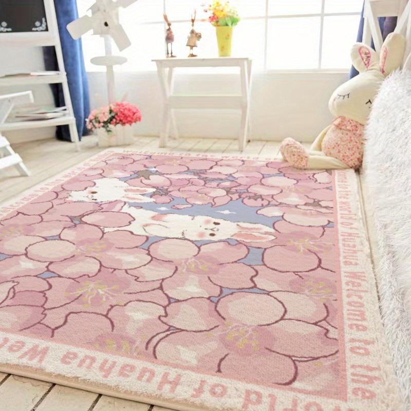 European Countryside Girl Style Carpet Living Room Bedroom Decorative Carpet Soft Machine Washable Carpet Home Decor