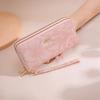 Women's New Wallet Fashionable Double Zipper Large Capacity Long Printed Handbag High Metal Good Quality Card Holder Cash Slots