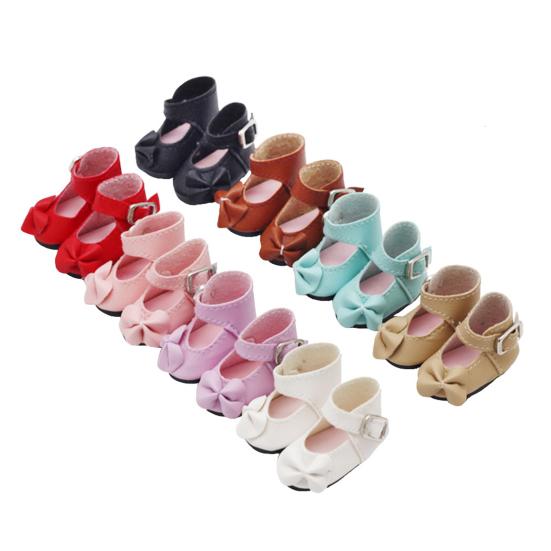 1 Paar wunderschöne Babypuppenschuhe, Mini-elegante, flache Mädchen-Puppenschuhe
