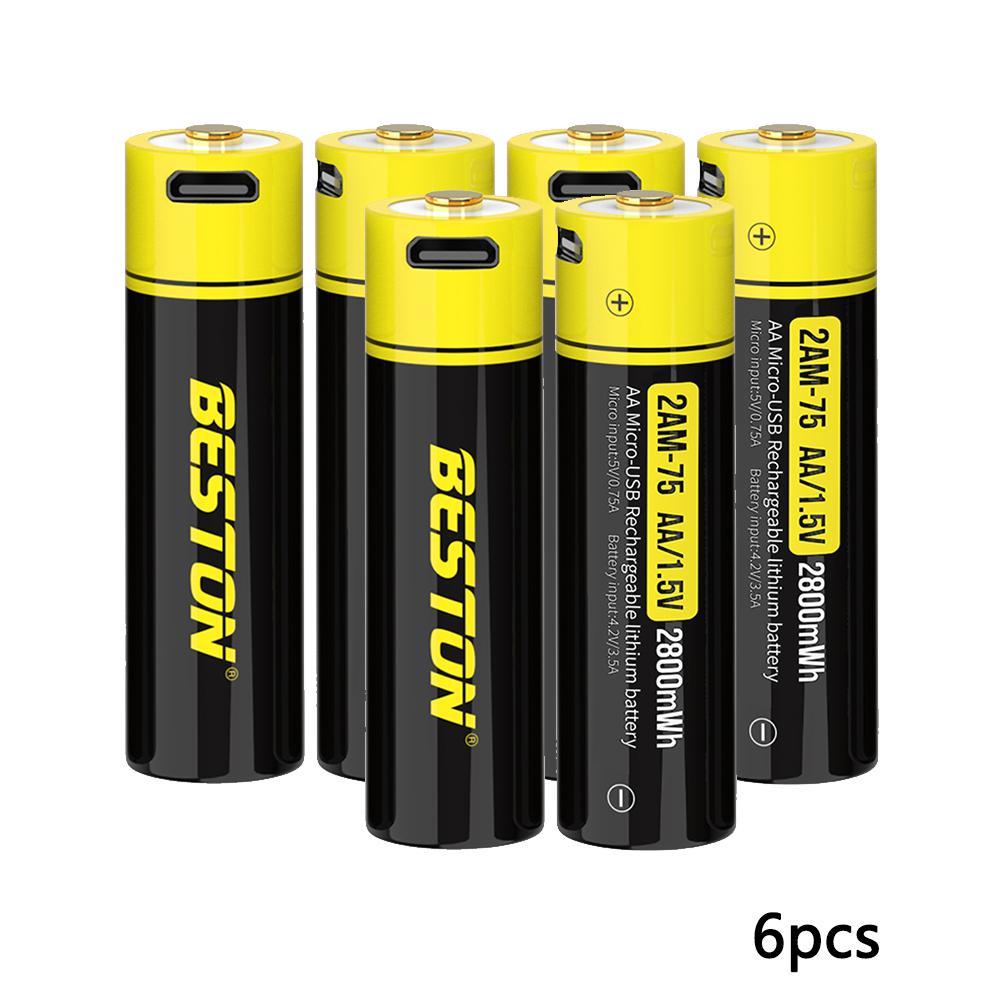 Multifunction AA Lithium Battery 2800mWh Toy KTV Battery 1.5V Constant Voltage Fast Charge USB Rechargeable Battery