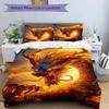 3pcs Dragon Fire Artwork Duvet Cover Set -Includes 1 Duvet Cover and 2 Pillowcases, No Quilt Core, All-Season Home Decor  Yy251111183