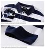 Men's 2025 Summer Striped Polo T-Shirt - Short Sleeve, Lapel, Loose Fit, Plus Size, Cotton