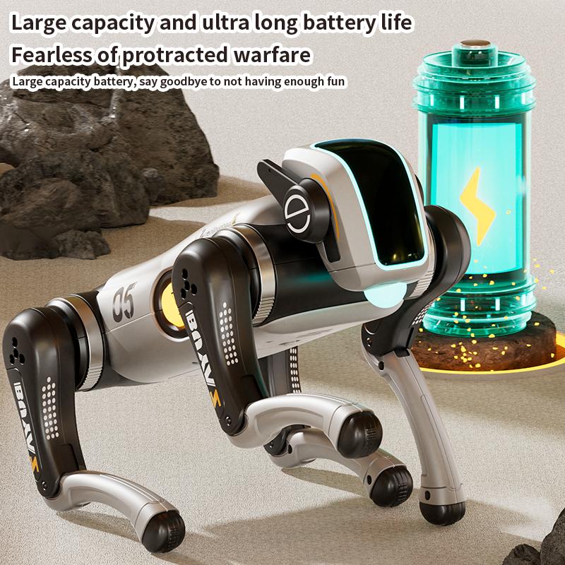 Robot Dog RC Stunt Car Toys 2.4GHZ RC Car Gesture Sensing Remote Control Car with Mecanum Wheels, LED Eyes