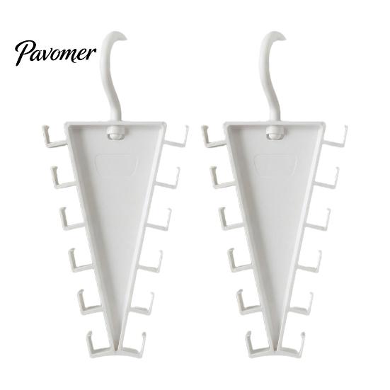 360 Degree Rotating Hook V Shaped Double-Sided Closet Organizer, Multi-Layer Vertical Hanger, with V-shaped Double-sided Hanger 12 Non-Slip