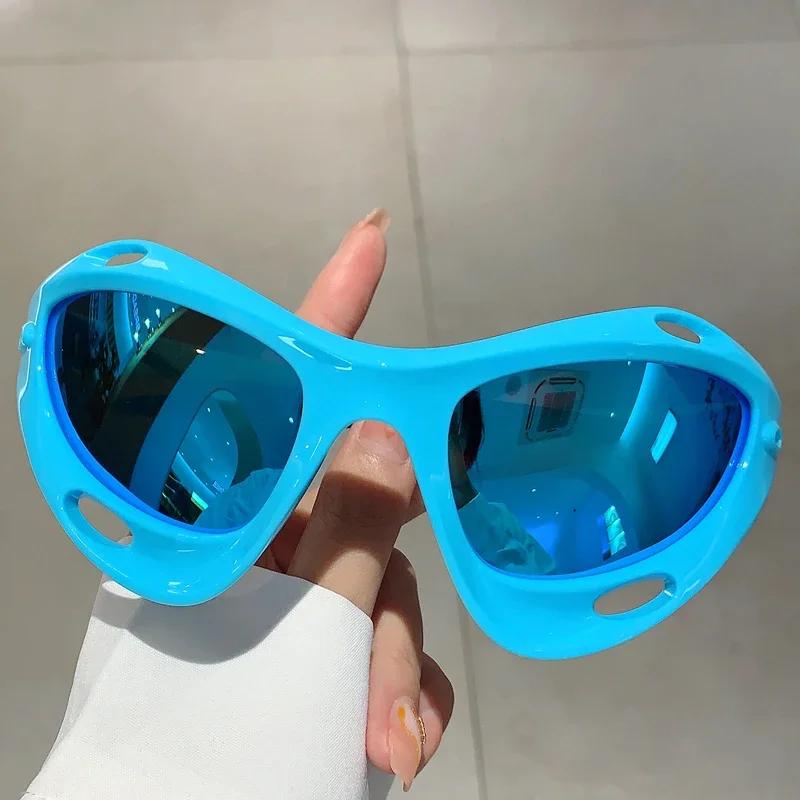 New  Sunglasses Fashion Futuristic Punk Mirror Sports Men Eyewear Trendy Brand Design Outdoor Uv400 Shades For Women