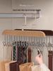 Multi-functional Solid Wood Hanging Rack with Plastic Hooks for Underwear and Vests