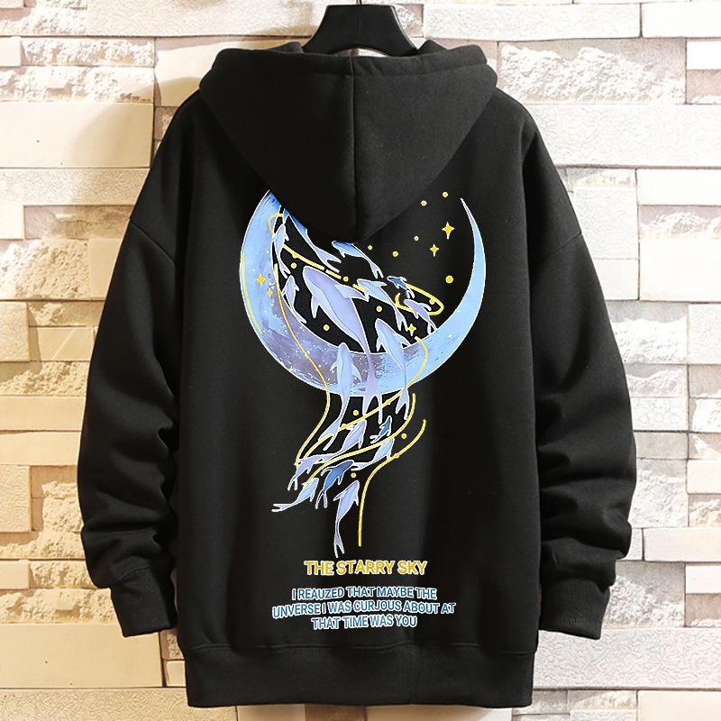 Plus Size Hoodie: Spring/Autumn Loose Fit Pullover for Men (Up to 400 Jin)