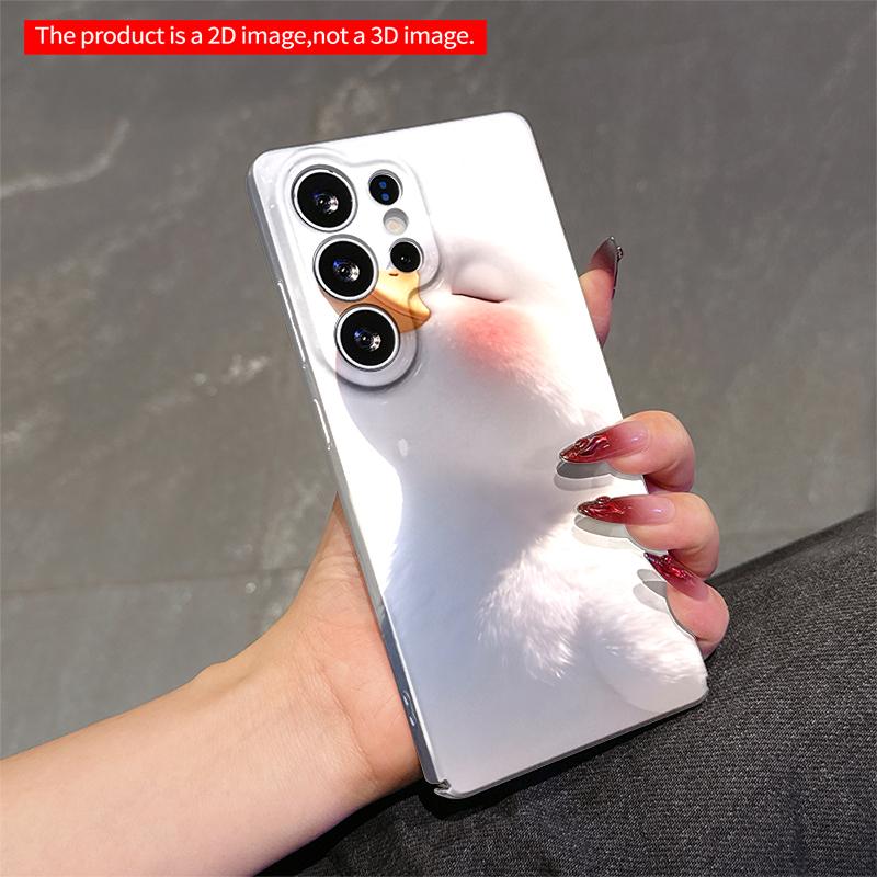 2DFlat Samsung phone case Cute Duck with Rosy Cheeks Phone Case Applicable to Galaxy S23 S24 S25ULTRA S26 A12 A14 A15 A16 A54 A55