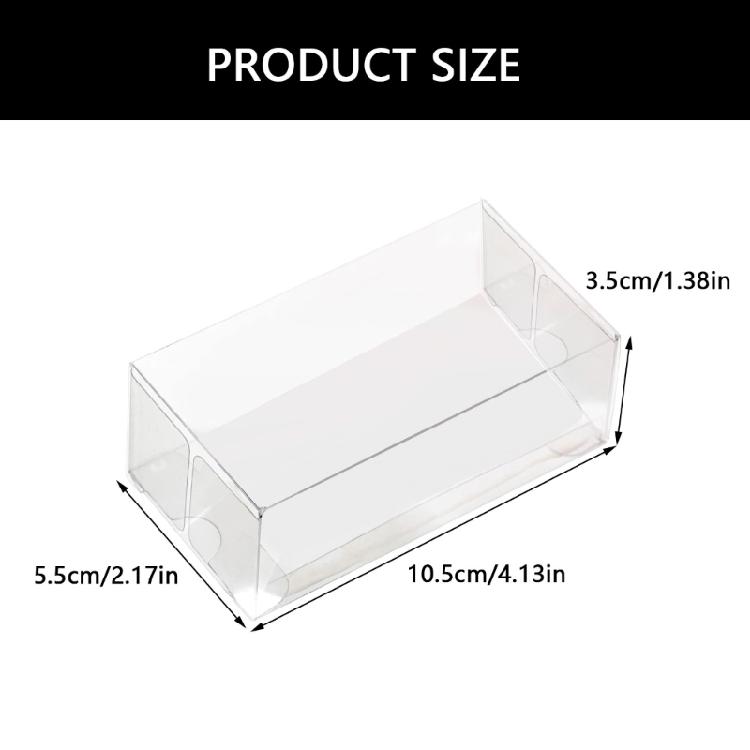 50 Stück Transparente Gebäckschachteln Elegante Dessert-Präsentationsbox Lebensmittelechter Kunststoff Macaron-Display-Verpackungsbox