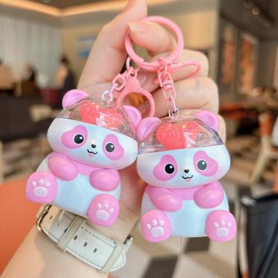 Portachiavi Panda Cervello Creativo Amore – Ciondolo Borsa Carino Luminoso Sonoro Regalo