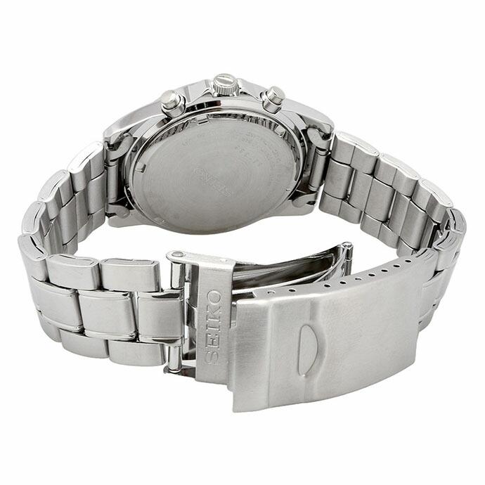 SEIKO SELECTION Orologio Cronografo da Uomo SBTQ071 – Quadrante Blu Profondo, Acciaio Inossidabile, Quarzo Giapponese, Datario, Resistente all'Acqua 100M