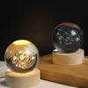 USB 3D Crystal Ball Galaxy Santa Claus Saturn Children LED Night Light for Bedroom Ambient Light Creative Adult Christmas Gifts