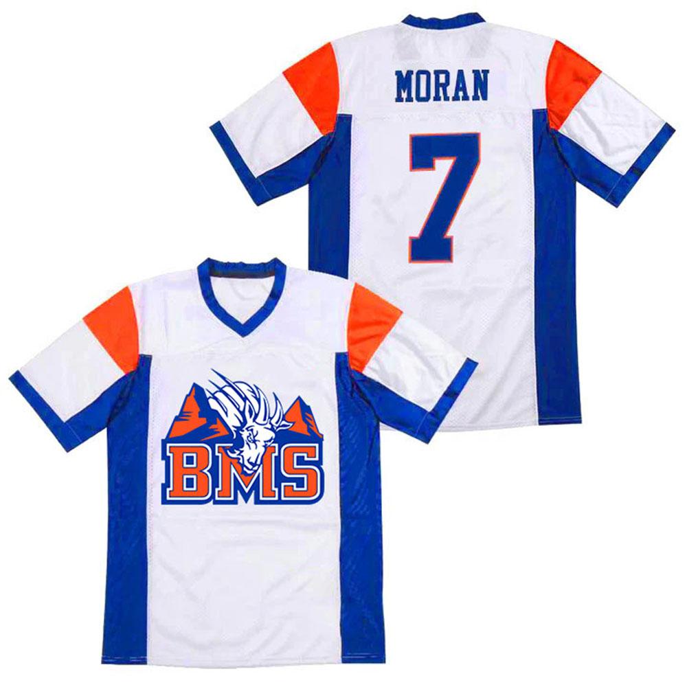 Moran 7 Castle 54 Tedesco 1 Jersey Blue Mountain State Football Tee Men Women Clothing V-neck Summer Tshirt Unisex