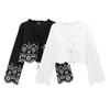 Kaslead New Arrival Women's Clothing Fashion Style Stylish Simple and Versatile Cut Out Embroider Cotton Tops 1268146