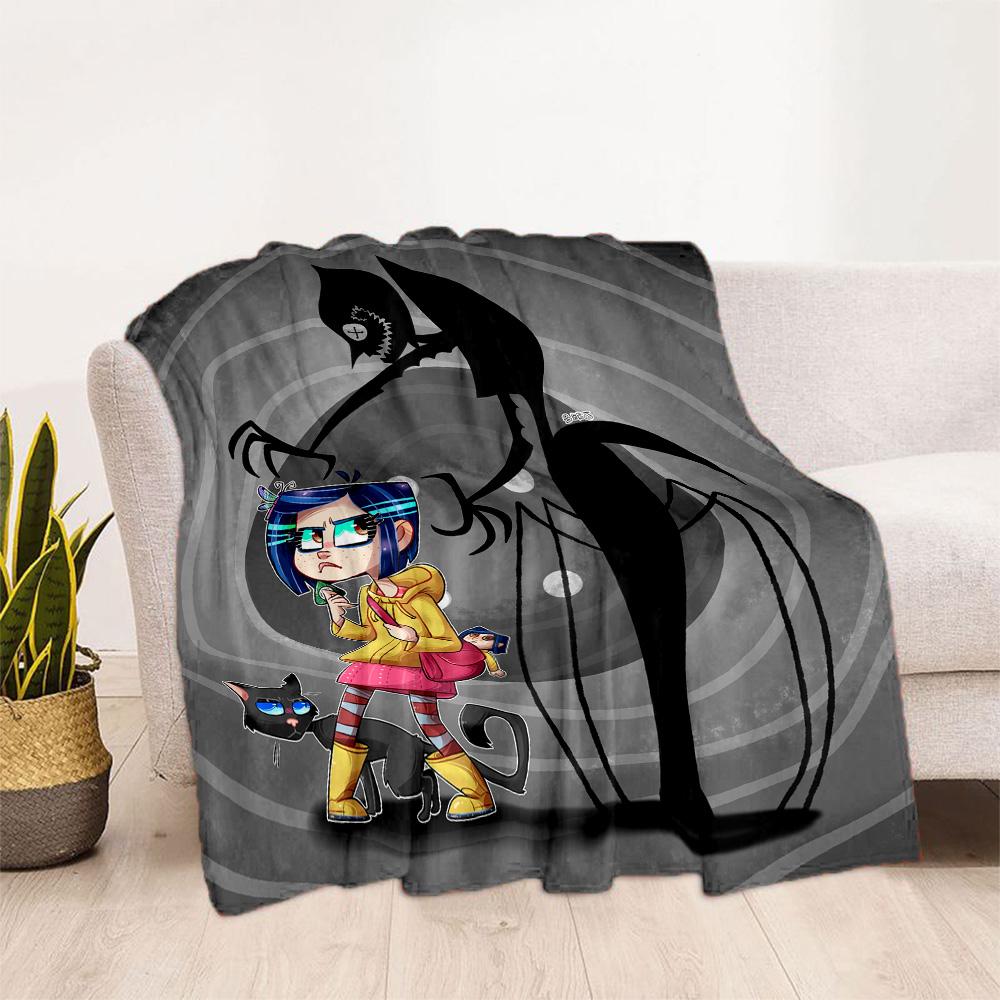 Coraline's Magical Adventure Flannel Blanket-Soft and Suitable for Sofas,Beds,Offices,Travel,All Seasons,Great Gift for Holidays and Birthdays.