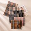 Womens Knitted Wool-Feel Scarf With Fringe Plaid Winter Warm Shawl Office Casual Wear