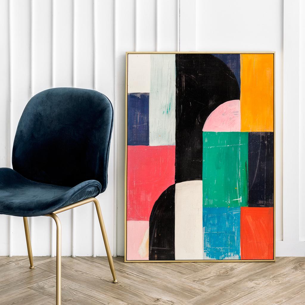 Plakat abstrakcja kształty geometria