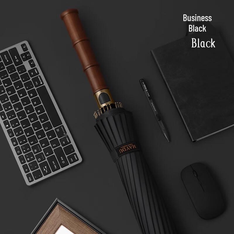 MAYDU Men s Business Solid Wood Straight Umbrella