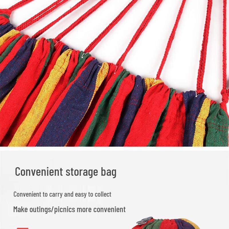 Baizi'en Outdoor Anti-rollover Canvas Hammock X48