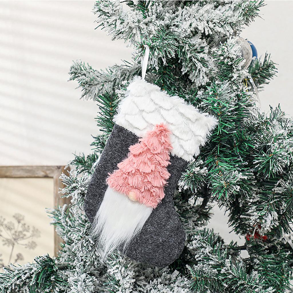 Christmas Stocking Santa Xmas Stocking Candy Bag Christmas Party Gift Bag Faceless Gnome Candy Bag