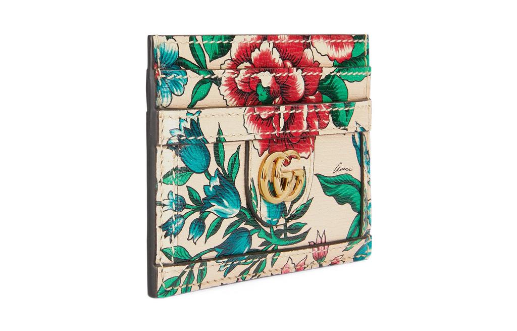 Gucci Ophidia Metal-Decorated Double G Logo Pattern Printed Leather Card Holder For Women Multiple Colors