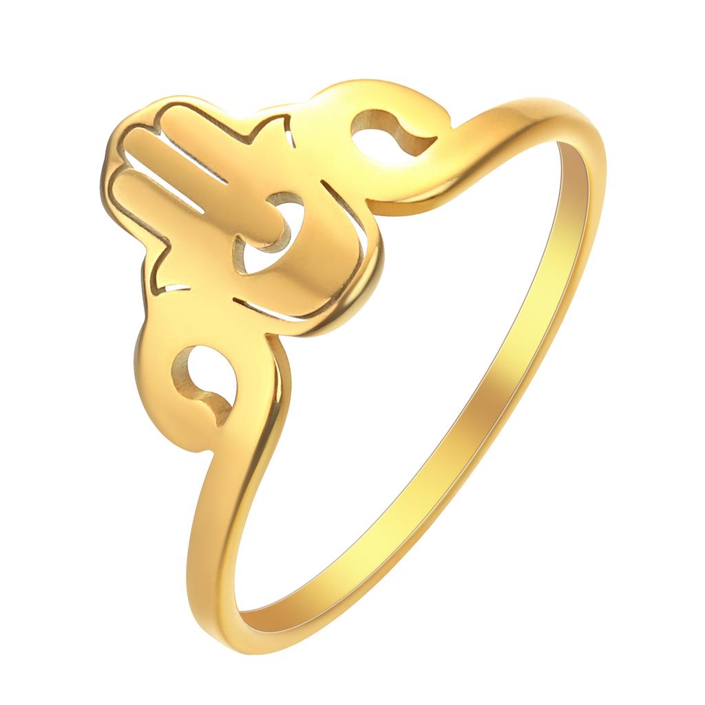 Kinitial Stainless Steel Scissors Egypt Eye of Ra Ghost Bee Gun Finger Knuckle Ring Women Wedding Party Jewelry Birthday Gift