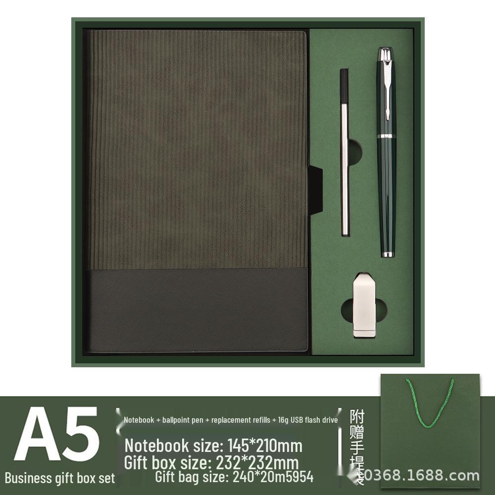 Custom Logo A5 Notebook Gift Box Set: Premium Business Office Souvenir