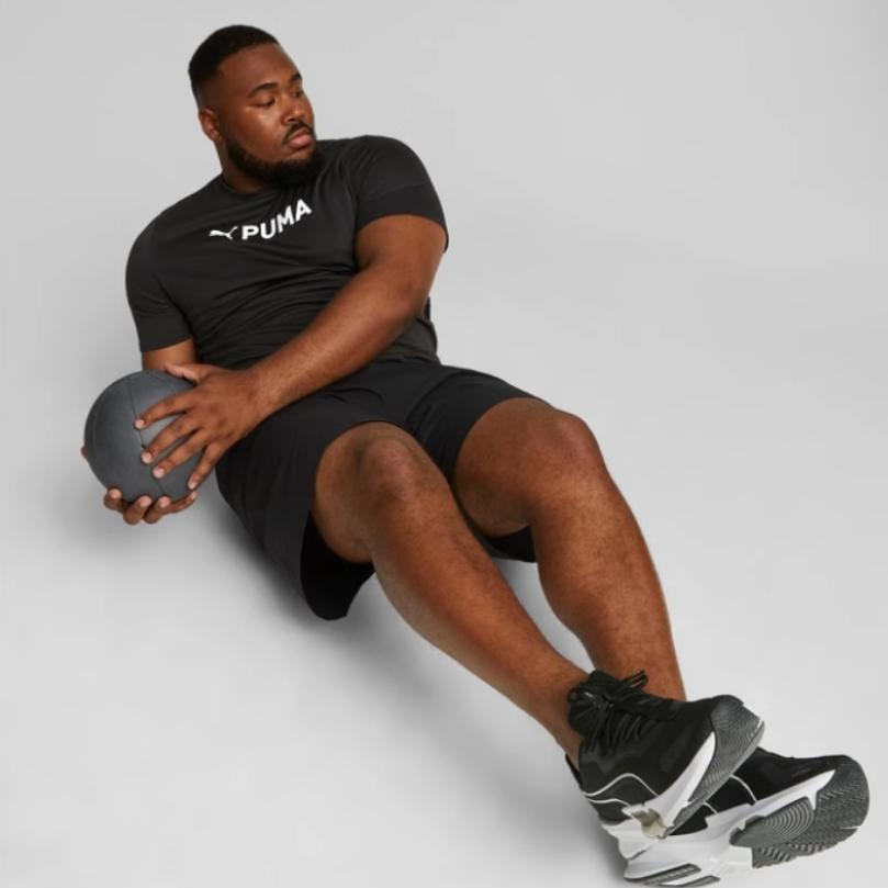 Puma Fit Ultrabreathe Letter Logo Print Round Neck Short Sleeve T-Shirt Men Tops Black 523841-01