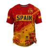 Men's Short Sleeve Soccer Fan T-Shirt with Printed Team Design for Casual Wear