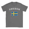 Sweden Swedish flag TShirt Beach Pure Cotton T Shirts For Unisexs Harajuku Casual Tshirt Short Sleeve Classic Clothes