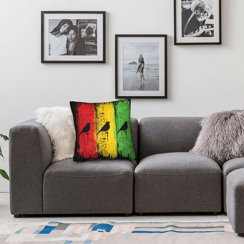 Solo Buone Vibrazioni Musicali Rastafari Rasta Giamaica Reggae Federe Federa Bob Marley per Divano Letto Soggiorno Copricuscino