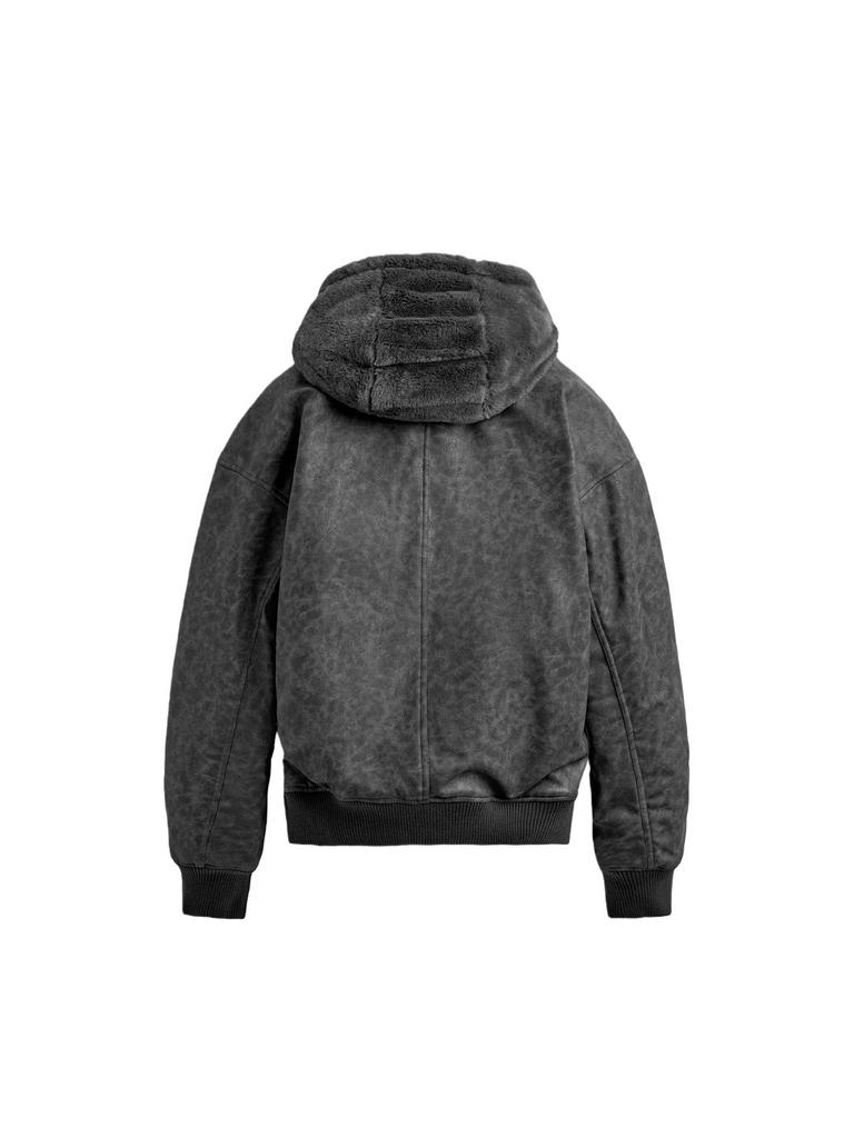 Men's Trendy Reversible Leather-Effect Pilot Jacket - Autumn Collection 0993401