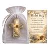Easter For POCKET Hug Acrylic Card with Handmade Details Including Bunny Lamb Chick and Cross for Emotional Support